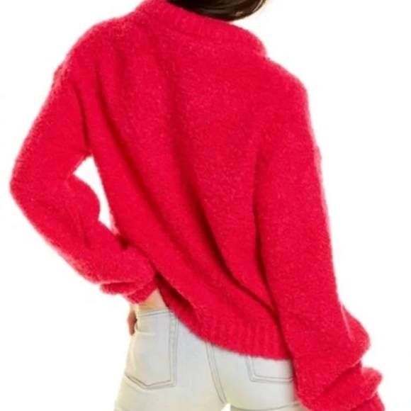 NWT Something Navy Fuchsia Roll Neck Sweater in size XS - Picture 3 of 8